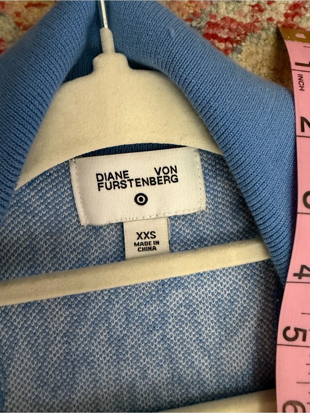 Diane Von Furstenberg Light Blue Knit Top - Picture 3 of 8